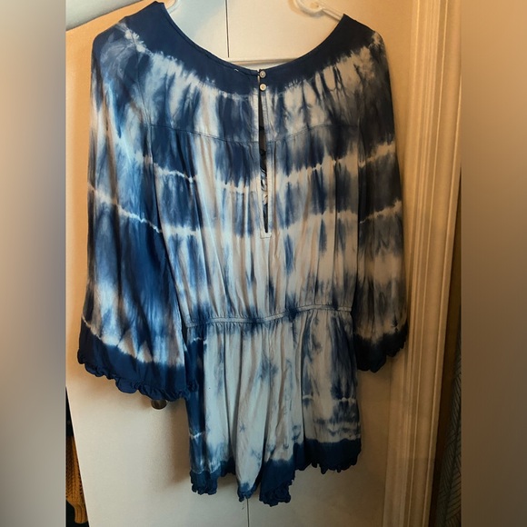 American Eagle tie dye lace up romper jumpsuit - Picture 3 of 4